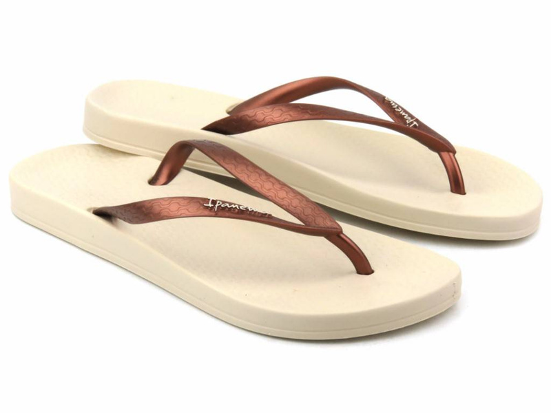 Japonki damskie sportowe Ipanema 81030, beżowe z miedzią