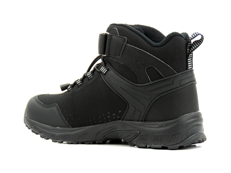 Wysokie trekkingi damskie z tkaniną Soft Shell - AMERICAN CLUB WT66/21(22), czarne