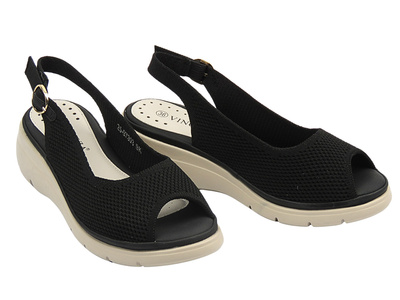 Sandały damskie czarne Vinceza 97303