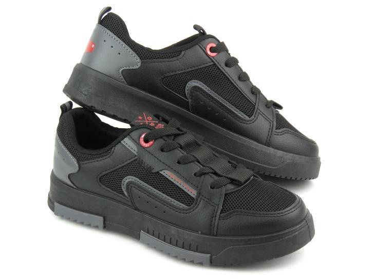 Sneakersy, buty sportowe damskie - CROSS JEANS LL2R4012C, czarne