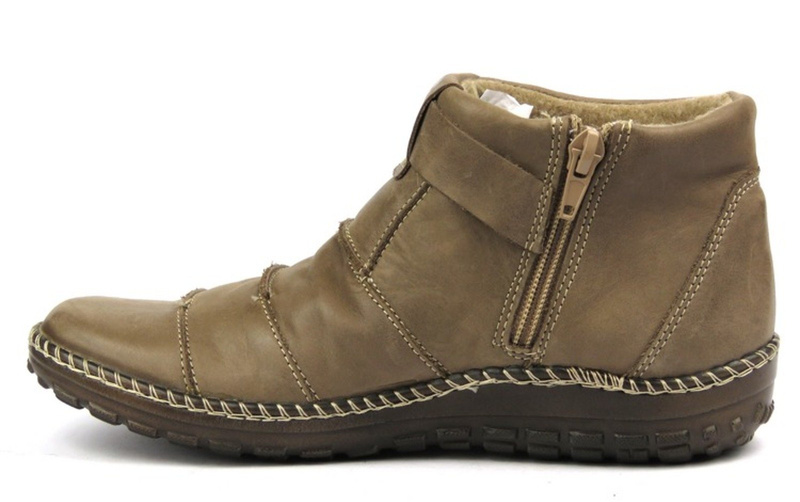 Lekkie, wygodne botki damskie HELIOS Komfort 608, beżowe