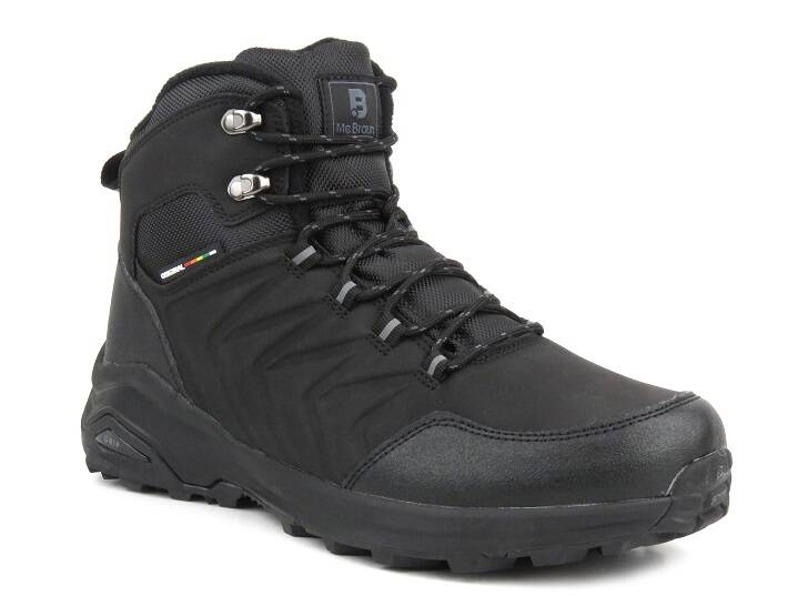 Trekkingi męskie, buty zimowe- Mc Braun 23MN38-6547, czarne