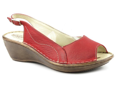 Sandały damskie HELIOS 212, czerwone
