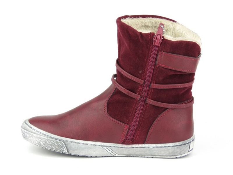 Kozaki dziecięce dziewczęce AMERICAN CLUB 16183, czerwone