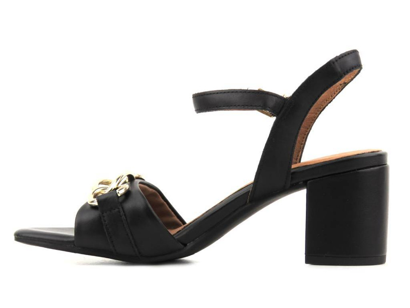 Sandały damskie na klocku - Marco Tozzi 28363, czarne