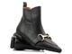 Eleganckie botki damskie z noskiem w szpic - VENEZIA 1605320, czarne