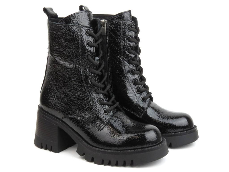 Botki, trapery damskie - VENEZIA 0010LP3R, czarne