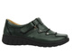 Skórzane półbuty damskie zapinane na rzep - Helios Komfort 780-2S, zielone