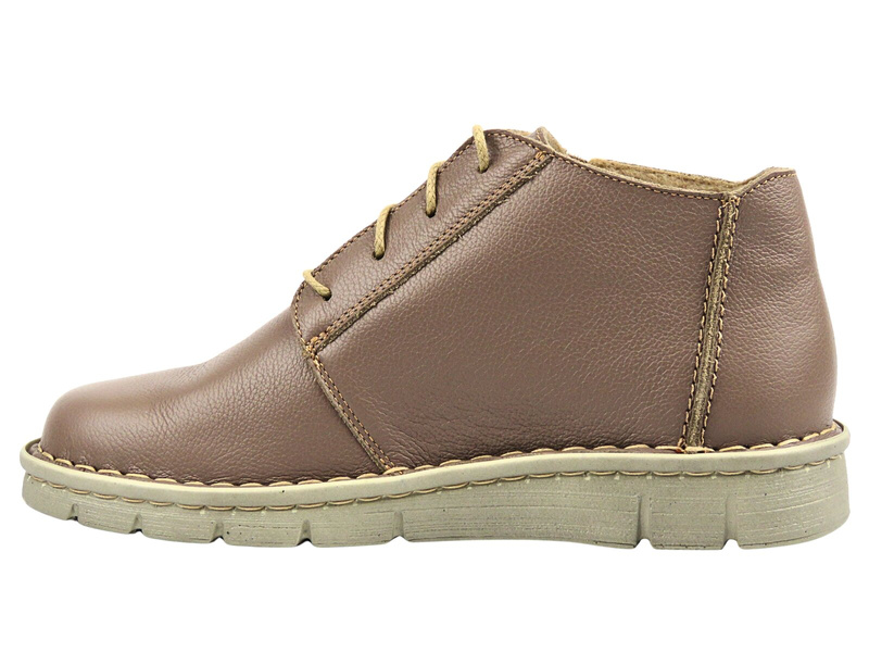 Wygodne trzewiki damskie Nika Komfort 1388, taupe – beż