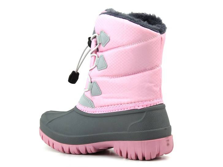 Śniegowce dziecięce ze ściągaczem - LEE COOPER LCJ-21-44-0518K, różowe z szarością
