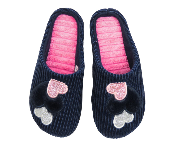 Miękkie kapcie damskie niebieskie INBLU 155D173