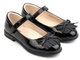 Lakierowane balerinki dziecięce z paskiem na rzep - WEESTEP R555954135, czarne