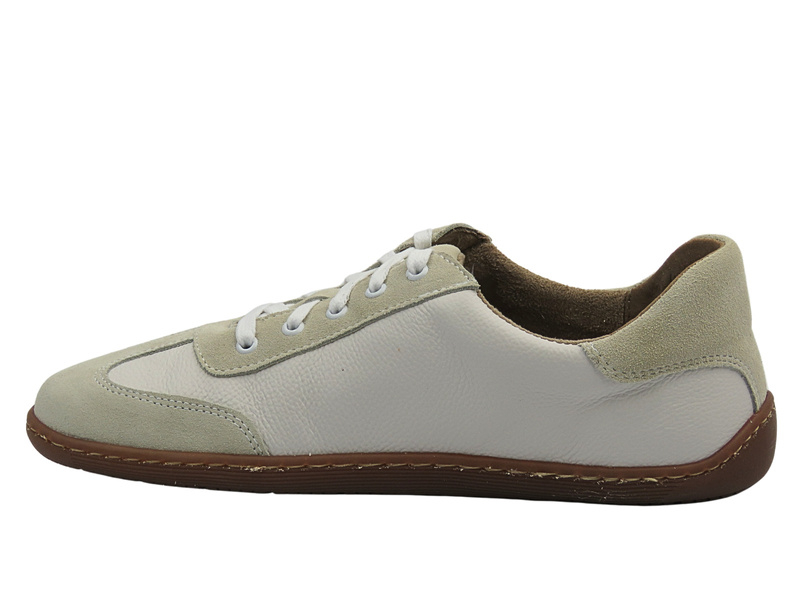 Barefoot skórzane minimalistyczne półbuty damskie białe Wasak 0744 tegość H