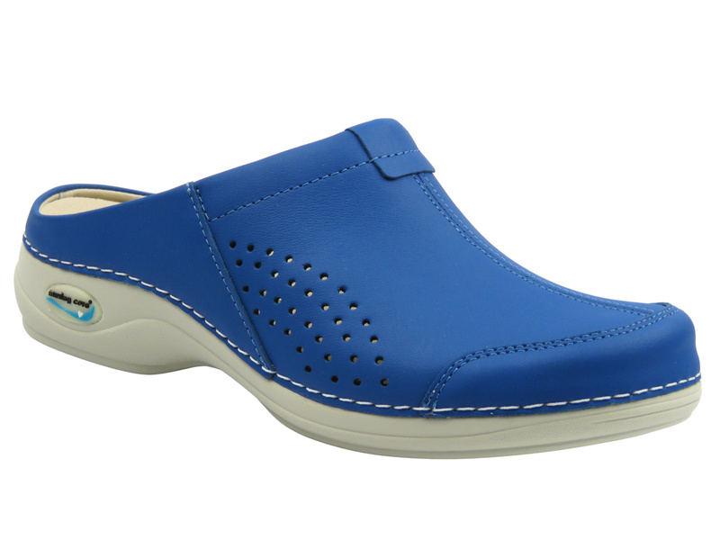 Klapki damskie medyczne, sanitarne - NURSING CARE VENEZA-WG3A07, niebieskie