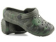 Klapki dziecięce clogsy - Axim 3805, zielone moro