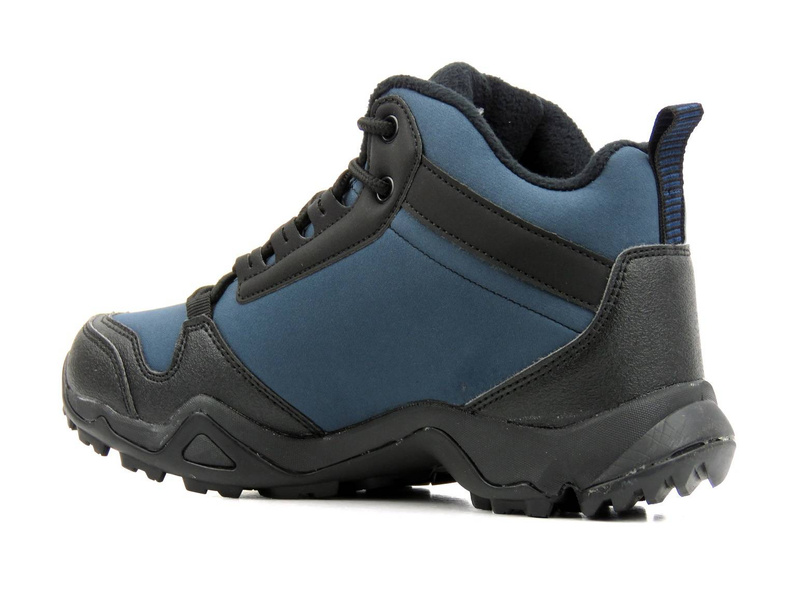 Ciepłe trekkingi młodzieżowe z softshell - AMERICAN CLUB WT64/21(22), granatowe