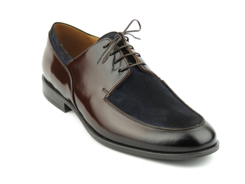 Caponki męskie z wysokiej jakości skóry - Conhpol 8502, brązowe