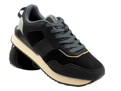 Sznurowane buty sportowe męskie czarne Inblu IU-15