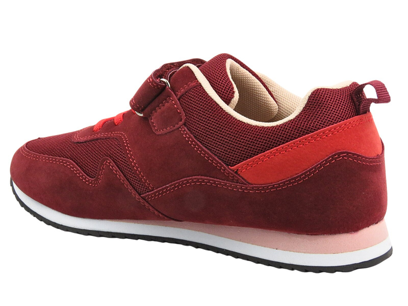 Buty Młodzieżowe Sportowe Befado 516Q216 Czerwone Na Rzep