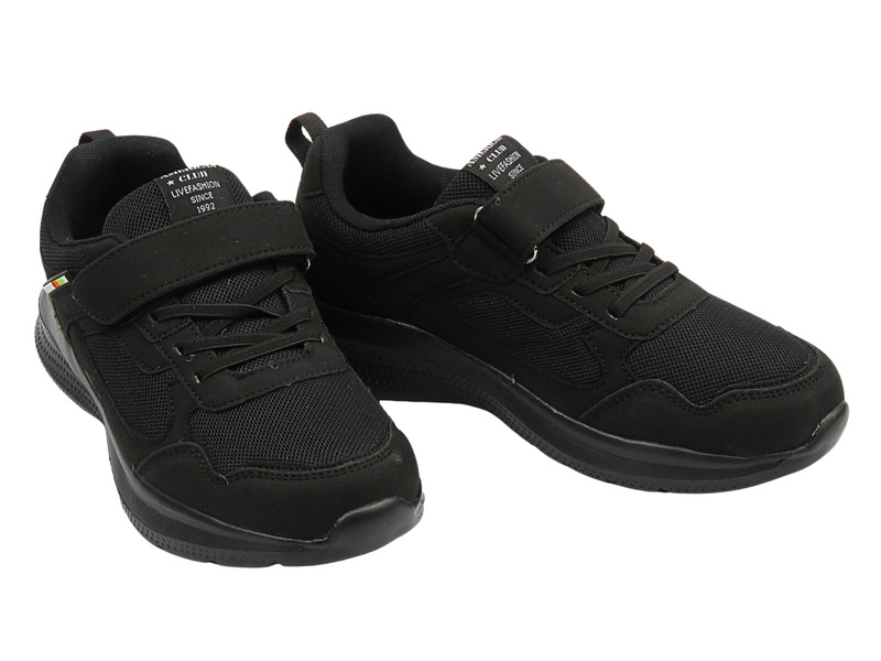 Sneakersy, buty damskie sportowe czarne American Club WT 150