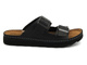 Klapki męskie z klamrami - INBLU 158M021, czarne