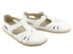 Barefoot skórzane minimalistyczne półbuty damskie Helios Komfort 466, białe