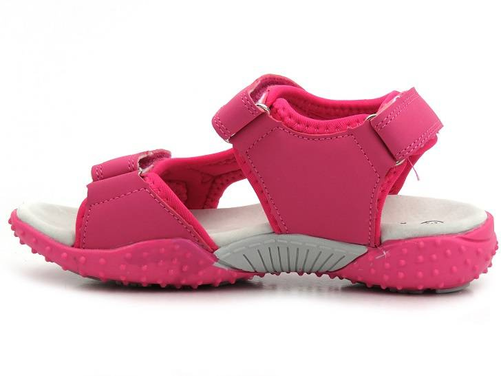 Sandały dziecięce ze skórzaną wkładką - AMERICAN CLUB HL 05/21, fuksjowe