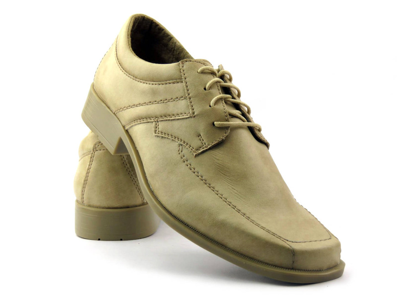 Półbuty męskie młodzieżowe marki Mido Noster 550, beżowe