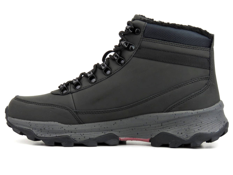 Trekkingi, buty zimowe męskie ciepłe - CROSS JEANS KK1R4027C, czarne