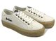 Trampki damskie z plecioną podeszwą - Lee Cooper LCW-24-44-2425L, białe