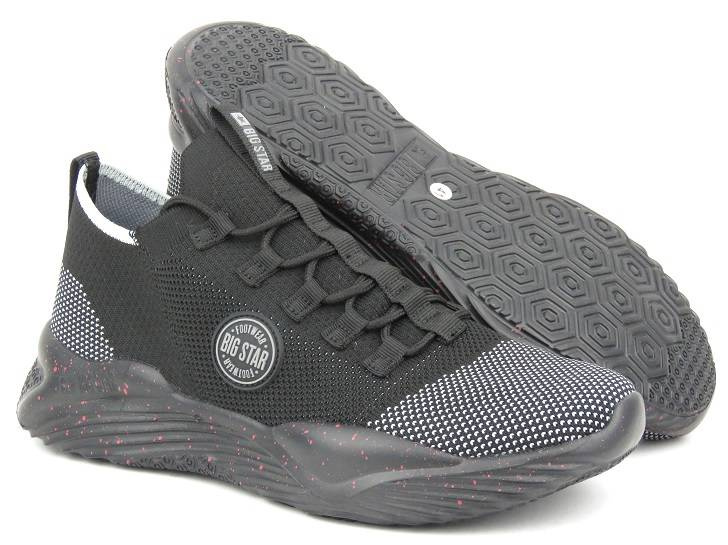 Buty sportowe męskie przewiewne, oddychające - BIG STAR LL174282, czarne