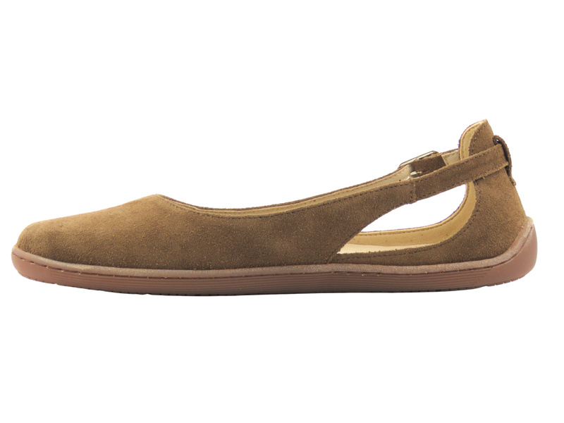 Barefoot skórzane minimalistyczne sandały damskie o podwyższonej tęgości H - Nika Komfort 1472, brąz tofee