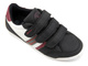 Buty sportowe damskie, sneakersy na trzy rzepy - AMERICAN CLUB 21361, czarno-bordowe