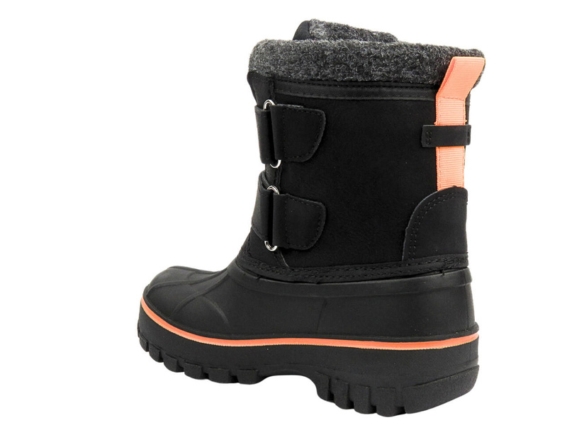 Śniegowce dziecięce na rzepy - LEE COOPER LCJ-24-44-2865K, czarne