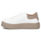 Wygodne sneakersy damskie ze skóry naturalnej na platformie Filippo DP7502/26, białe