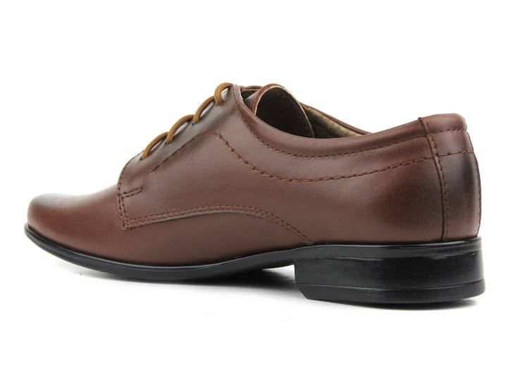 Eleganckie półbuty dziecięce, buty komunijne - Lukas J1, brązowe