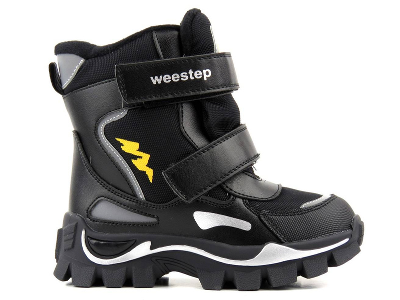Śniegowce dziecięce z wełną - WEESTEP R076857885BK, czarne
