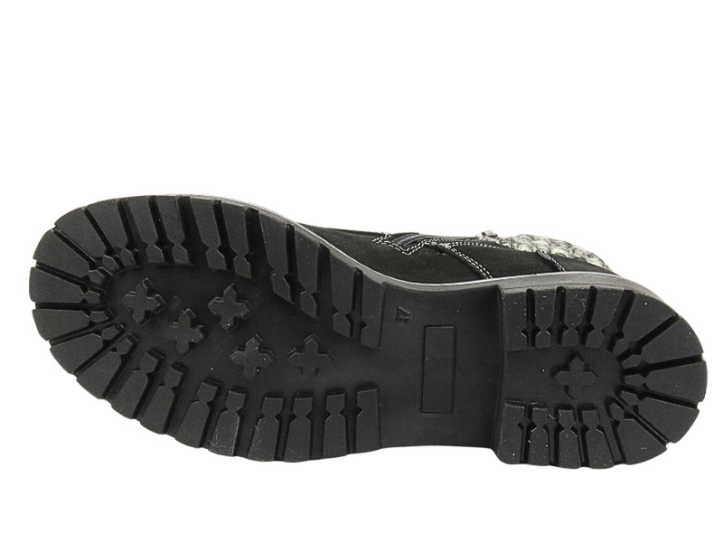 Wygodne trapery damskie z miękkiej skóry Nika Komfort 1178, czarne