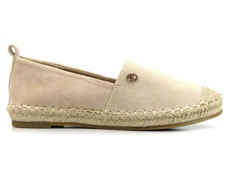 Espadryle, półbuty damskie na lato - Evento 22TX35-4592, beżowe