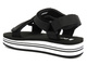 Sportowe sandały damskie na platformie- Lee Cooper LCW-24-05-2753L, czarno-białe