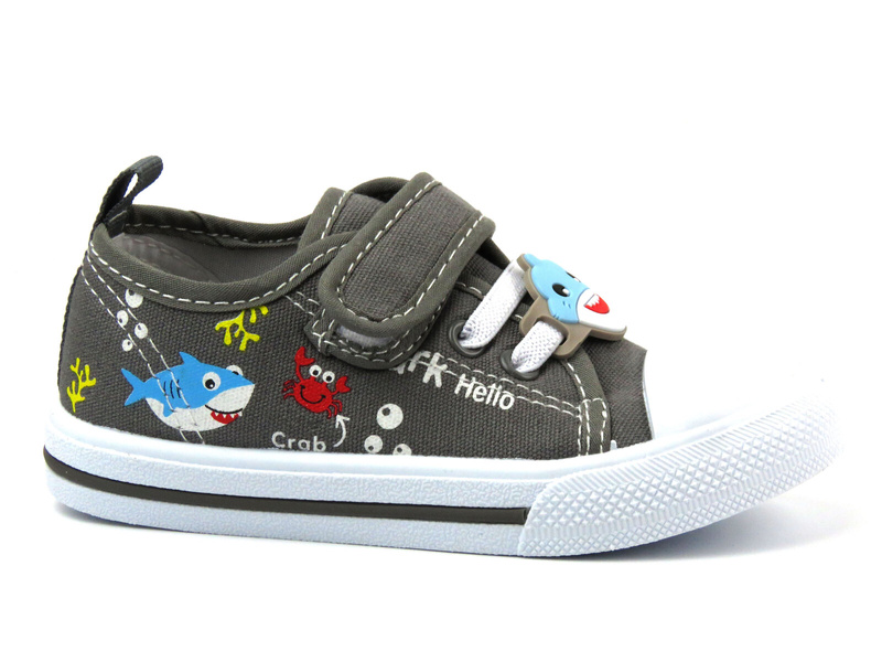 Trampki dziecięce - American Club TEN 124/24, szare