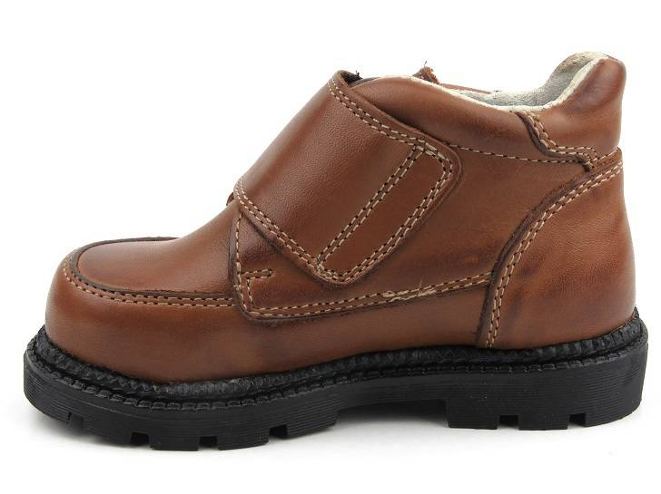 Nieocieplane trzewiki dziecięce chłopięce - Helios 207/1, brązowe