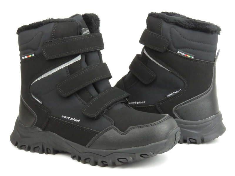 Śniegowce damskie, unisex - AMERICAN CLUB HL99/23, czarne
