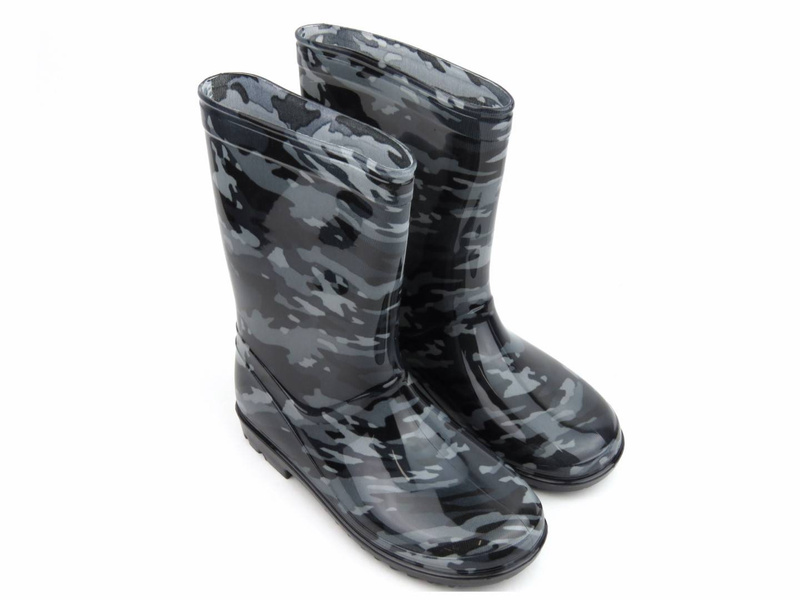 Kalosze dziecięce w moro - AMERICAN CLUB KAL 10/22, szare