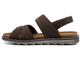 Sandały męskie na rzepy - INBLU BU-08, ciemnobrązowe