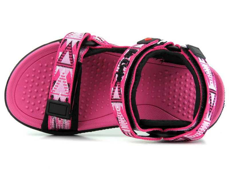 Sportowe sandały dziecięce na rzepy - Lee Cooper 22-34-0962K, różowe