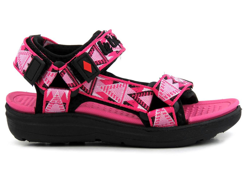 Sportowe sandały dziecięce na rzepy - Lee Cooper 22-34-0962K, różowe