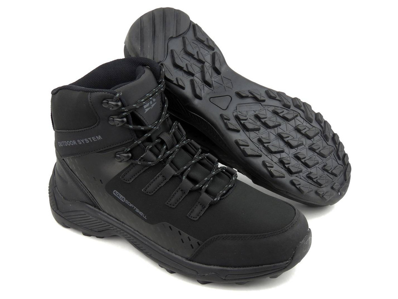 Trekkingi męskie OUTDOOR DK Aqua Soft Shell 8123, czarne