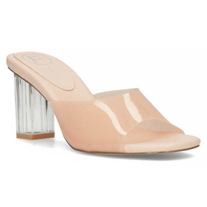 Eleganckie klapki damskie na słupku - Filippo DK4658/23, różowe