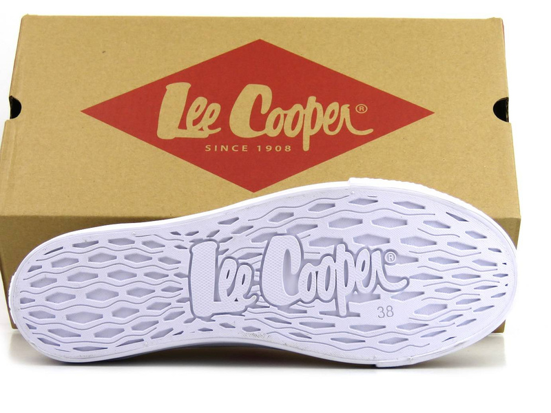Trampki damskie, buty na platformie - LEE COOPER LCW-22-31-0890L, białe